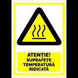 semn atentie suprafete temperatura ridicata